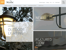 Tablet Screenshot of maximlighting.com